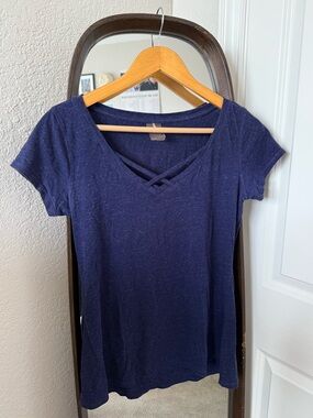 CALIA Navy V-Neck Tee
